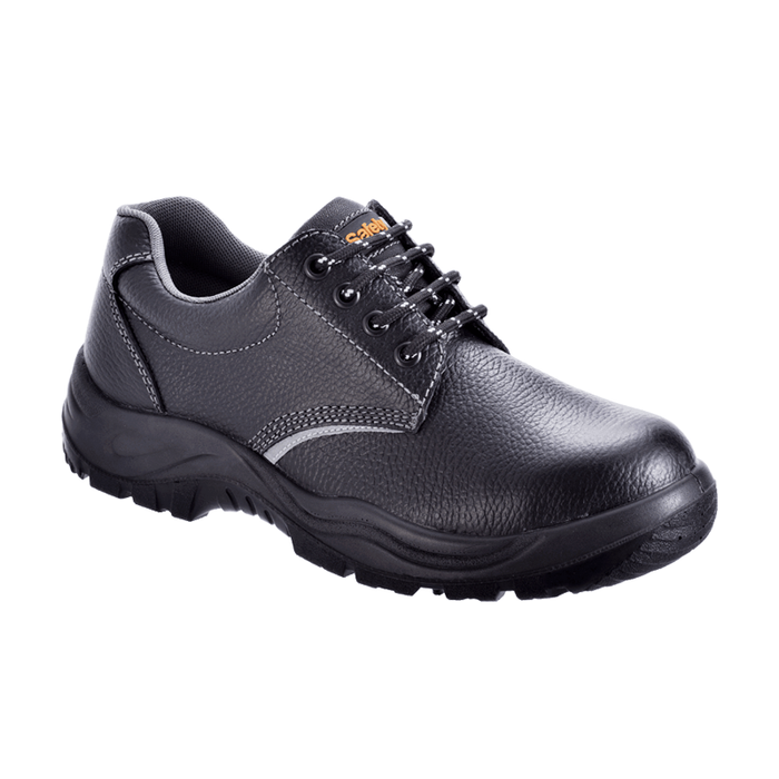 SAFETYFIT BLACK BUFFALO FULL GRAIN LEATHER LACED SHOE DUAL DENSITY PU OUTSOLE D12800