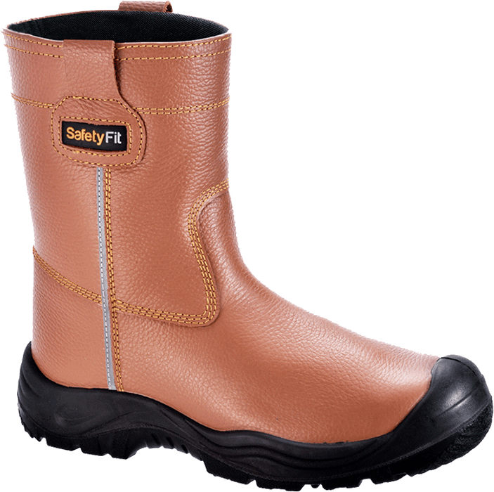 SafetyFit D12805BN Brown Buffalo Full Grain Leather Pull-up Boot Dual Density PU outsole