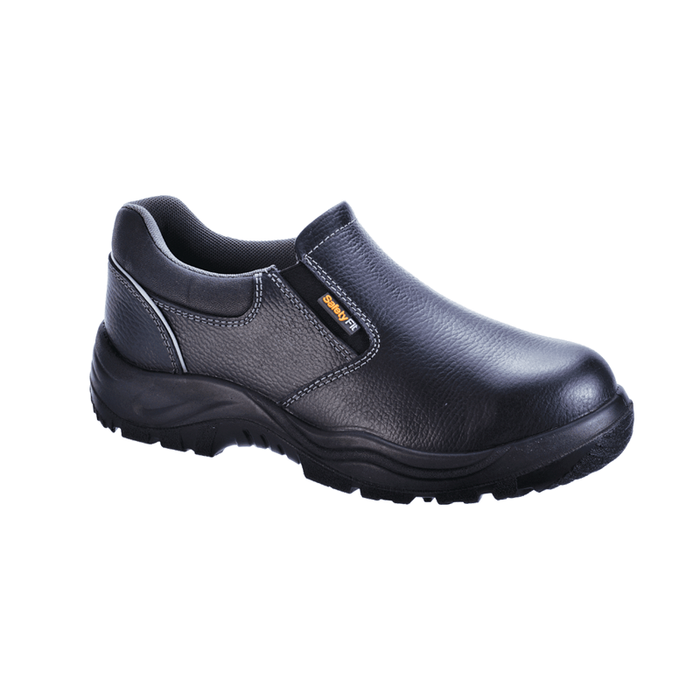 SAFETYFIT BLACK BUFFALO FULL GRAIN LEATHER SLIP-ON SHOE DUAL DENSITY PU OUTSOLE D12807