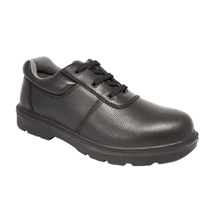 SAFETYFIT BLACK FULL GRAIN LEATHER LACED WORK SHOE D40100