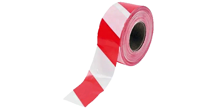 3 INCH RED&WHITE SAFETY TAPE