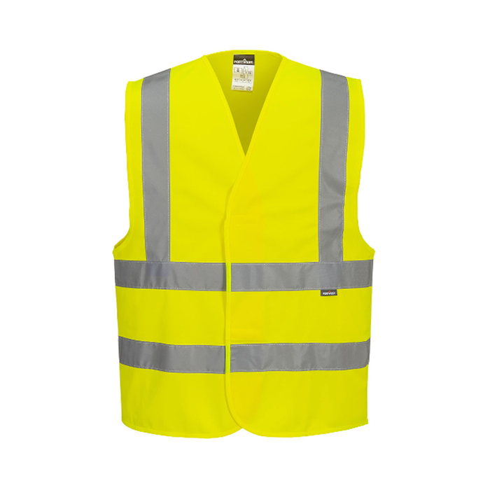 PORTWEST HI-VIS 2 BAND VEST (YELLOW)