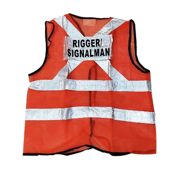 SAFETY VEST (ORANGE RED) RIGGER/SIGNALMAN