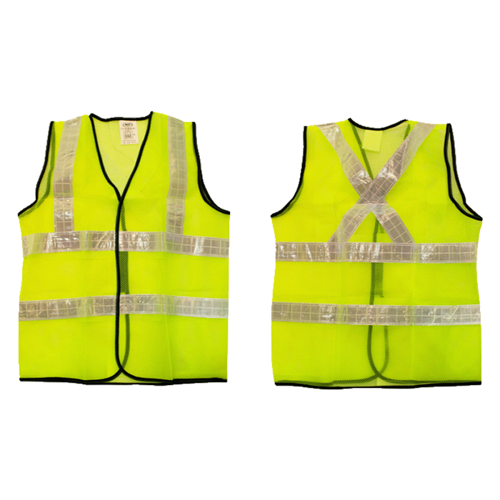 SAFETY VEST (GREEN) WITH REFLECTIVE STRIPS