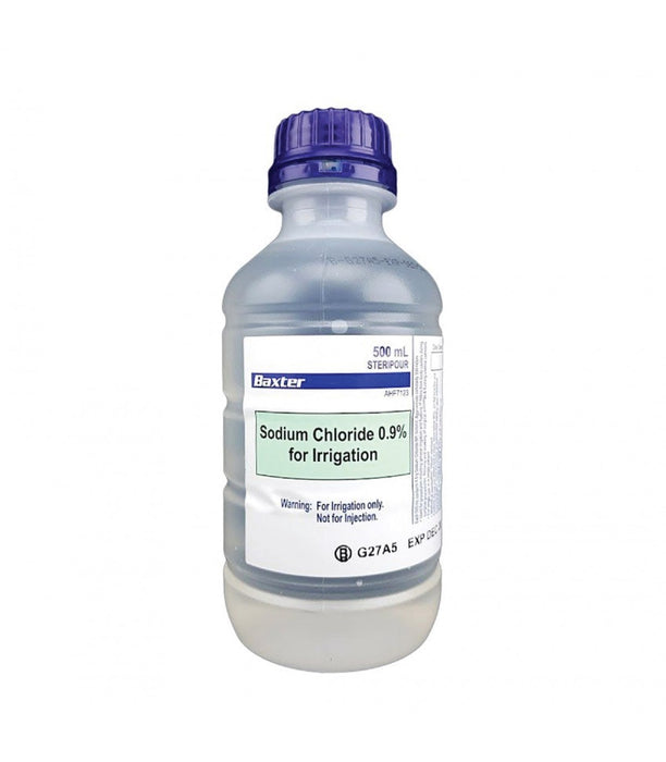 Baxter Sodium Chloride 0.9 % For Irrigation Sterile Saline - 500ml