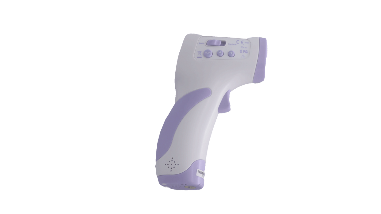 THERMOSCOPE (INFRARED CONTACTLESS FOREHEAD THERMOMETER), MINIMUM MEMORY STORAGE OF 32 READINGS, BACK