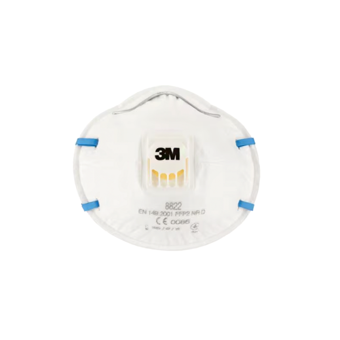 3M™ Particulate Respirator 8822, P2, Valved, 10/Box, 24 Boxes/Case