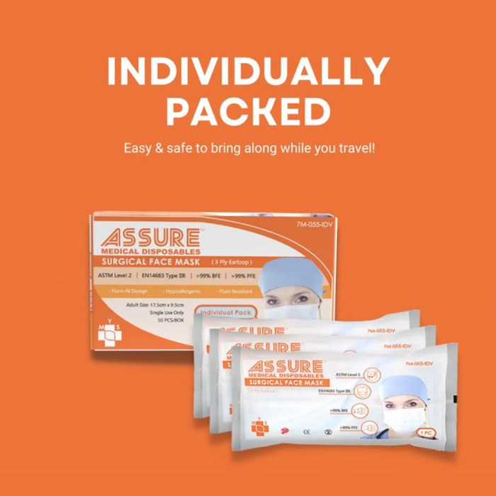 ASSURE Surgical Mask Individual Pack