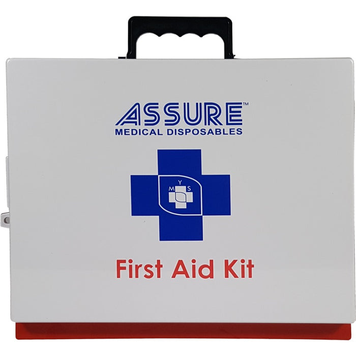 FIRST AID KIT LARGE, COMPLETE, APPROXIMATELY 30.3 X 27.5 X 10.7 CM