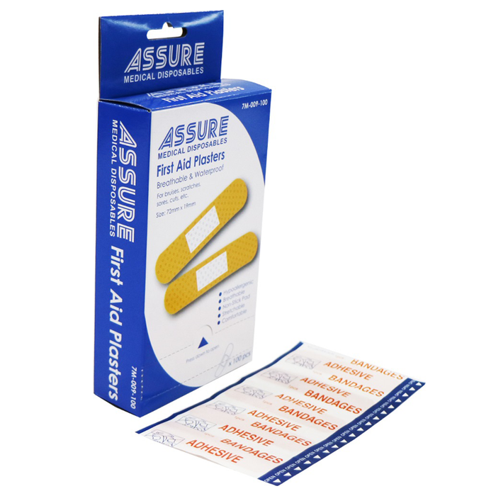 FIRST AID PLASTER STRIPS, 100PCS/BOX