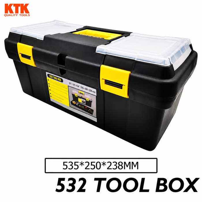 KTK PLASTIC TOOL BOX 532 WITH TRAY