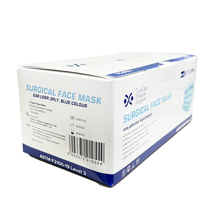 3 PLY SURGICAL FACE MASK, ASTM F2100 -19 Level 3