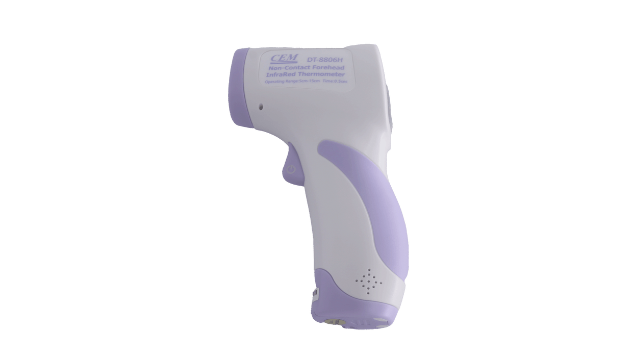 THERMOSCOPE (INFRARED CONTACTLESS FOREHEAD THERMOMETER), MINIMUM MEMORY STORAGE OF 32 READINGS, BACK